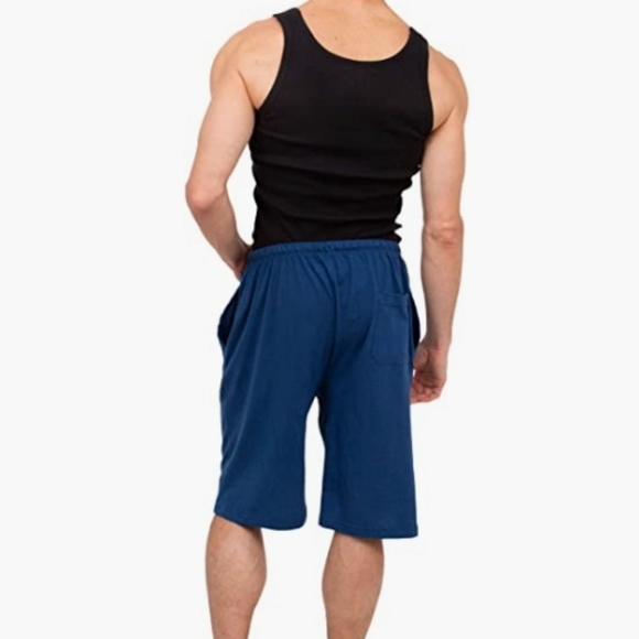 Andrew Scott Men's 3 Pack Soft & Light Cotton Drawstring Yoga Lounge shorts - Picture 4 of 6